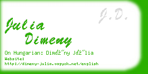 julia dimeny business card